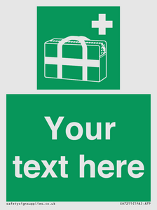 Custom sign safe condition Medical grab bag